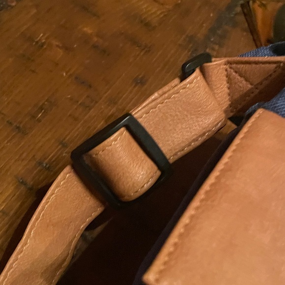 Faux Denim & Leather Bag - Picture 2 of 7